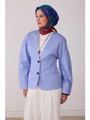 Belli Taba Geometrik Desen %100 Twill Ipek Eşarp 4419-51