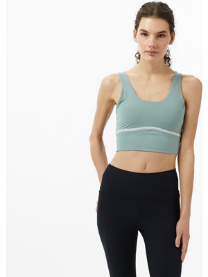 Under Armour Meridian Piped Crop Kadın Yeşil Koşu ATLET.348