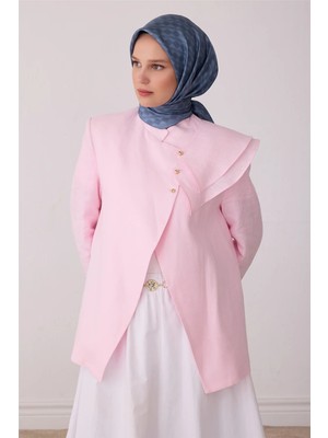 Belli Mavi Geometrik Desen %100 Twill Ipek Eşarp 4425-05