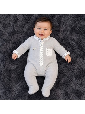 Mummys Love Erkek Bebek Hakim Yaka Tulum&bere -Gri