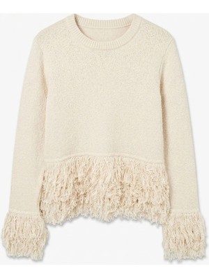 Vero Moda Bej Kadın Bisiklet Yaka Kazak 10359617-110809 Tcx
