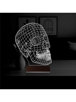 Luvivia Kuru Kafa Isklet 3D Lamba - Masa Gece Lambası