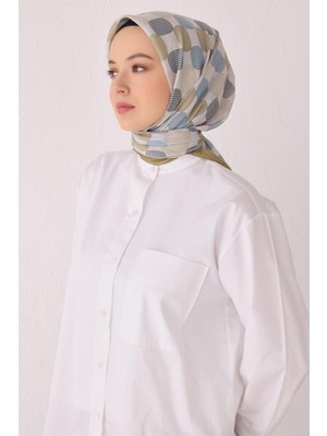 Belli Fresh Geometrik Desen Hardal Tela Eşarp 1022 - 01