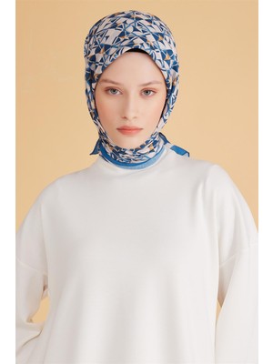 Belli Fresh Geometrik Desen Mürdüm Tela Eşarp 1008 - 15