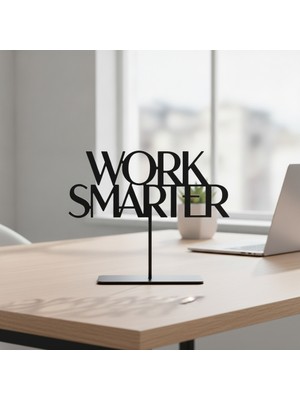 Bafidica Work Smarter Siyah Metal Masa Üstü Dekoratif Obje