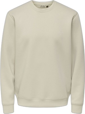 Only & Sons Onsluca Lıfe Reg Ls Crew Sweat Erkek Gray Sweatshirt - 22035201