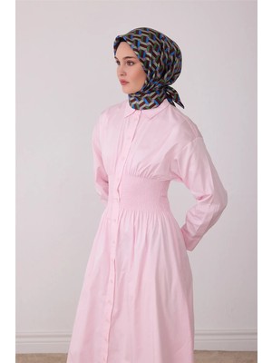 Belli Kahverengi Geometrik Desen %100 Twill Ipek Eşarp 4407-57