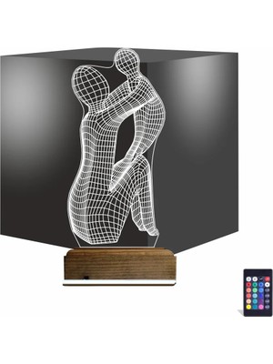 Luvivia Anne Bebek Minimalist 3D Lamba - Masa Gece Lambası
