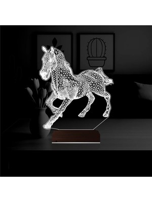 Luvivia At Tasarım 3D Lamba - Masa Gece Lambası