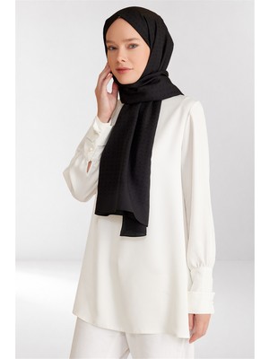 Belli Fresh Hasır Desen Siyah Siena Şal 3 - 83