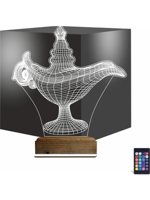 Luvivia Alaaddin Sihirli Lamba 3D Lamba - Masa Gece Lambası