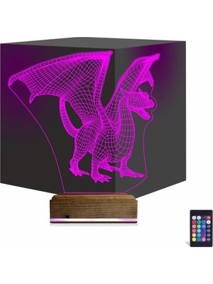 Luvivia Ejderha 3D Lamba - Masa Gece Lambası
