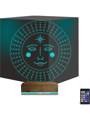 Luvivia Mistik Güneş 3D Lamba - Masa Gece Lambası