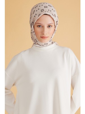 Belli Fresh Geometrik Desen Pudra Pure Eşarp 3 - 16