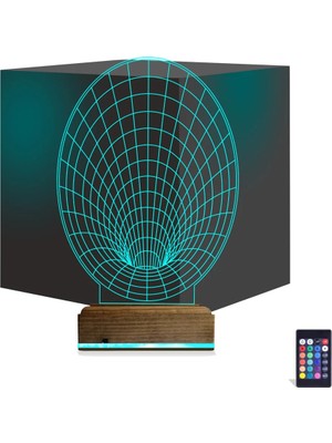 Luvivia Geometrik Dekoratif 3D Lamba - Masa Gece Lambası