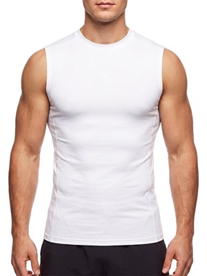 Musclecloth Tech Kolsuz T-Shirt Beyaz