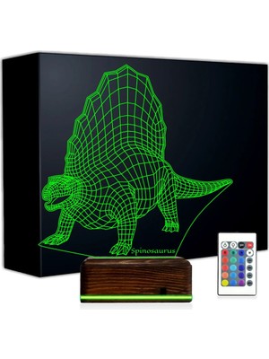 Luvivia Dinozor Spinosaurus 3D Lamba - Masa Gece Lambası