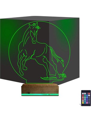 Luvivia At Tasarım 3D Lamba - Masa Gece Lambası