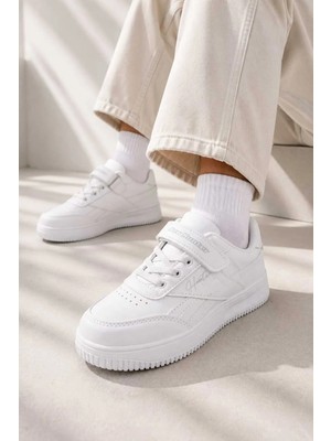 Slipcat Çocuk Günlük Spor Ayakkabı Okul-Günlük Cırt Cırtlı Rahat Sneaker Hafif Kaymaz Taban