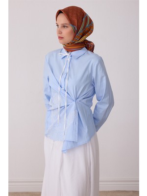 Belli Oranj Geometrik Desen %100 Twill Ipek Eşarp 4423-01