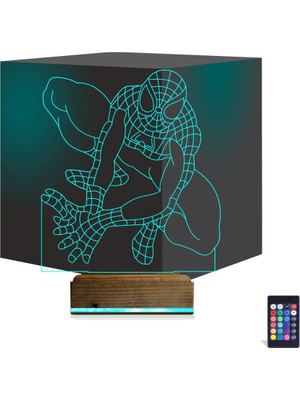Luvivia Örümcek Adam Spider Man 3D Lamba - Masa Gece Lambası