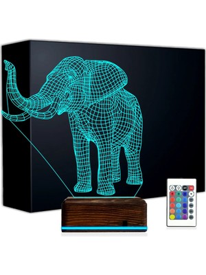 Luvivia Fil 3D Lamba - Masa Gece Lambası