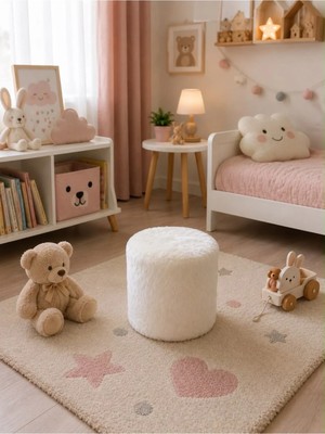 Wooly Life Puf Çocuk Odası Oturma Pufu Koltuk Dekoratif Puffy