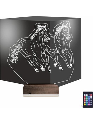 Luvivia At Tasarım 3D Lamba - Masa Gece Lambası