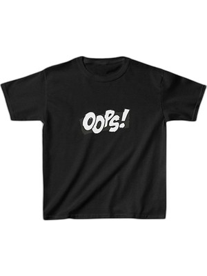 Zamerya Unisex Çocuk Baskılı T-Shirt - Siyah