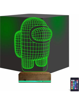 Luvivia Among Us Astronaut 3D Lamba - Masa Gece Lambası
