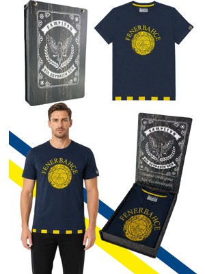 Fenerbahçe Erkek Tribün Tek Renk Logolu T-Shirt Lazer Kutu Hediyeli