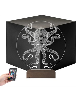 Luvivia Ahtapot Şekilli 3D Lamba - Masa Gece Lambası