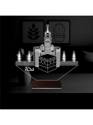 Luvivia Kabe Mekke 3D Lamba - Masa Gece Lambası