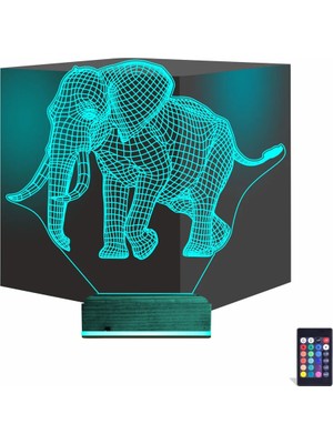 Luvivia Fil 3D Lamba - Masa Gece Lambası