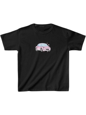 Zamerya Unisex Çocuk Baskılı T-Shirt - Siyah