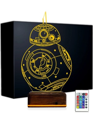 Luvivia Sw Robot Bb8 3D Lamba - Masa Gece Lambası