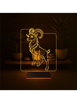 Luvivia Koç Burcu 3D Lamba - Masa Gece Lambası
