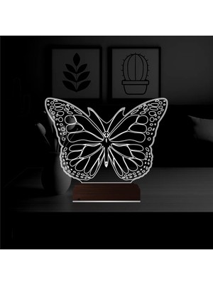 Luvivia Kelebek 3D Lamba - Masa Gece Lambası