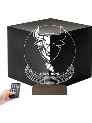 Luvivia Crypto Shiba Bone Coin Kripto Finans 3D Lamba - Masa Gece Lambası
