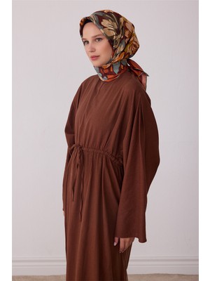 Belli Turuncu Çiçek Deseni %100 Twill Ipek Eşarp 4416-36