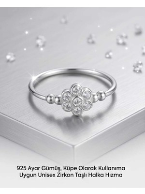 Begonia Accessories 925 Ayar Gümüş Zirkon Taşlı Unisex Hızma Küpe Çivi Halka Minimal Şık Modern Tasarım 178-4