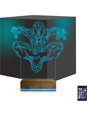 Luvivia Örümcek Adam Spider Man 3D Lamba - Masa Gece Lambası