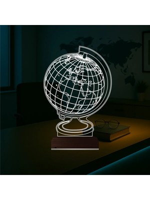 Luvivia Dünya Ofis Hediye 3D Lamba - Masa Gece Lambası