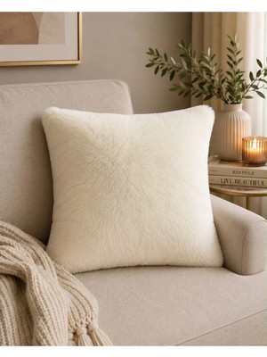 Wooly Life Peluş Yastık Kırlent 40X40 Puffy Kırlent Yastık 1 Adet