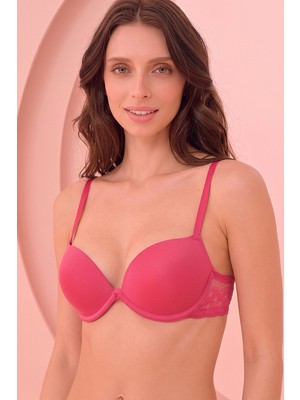 Loya Fuşya Pinki Double Push Up Sütyen