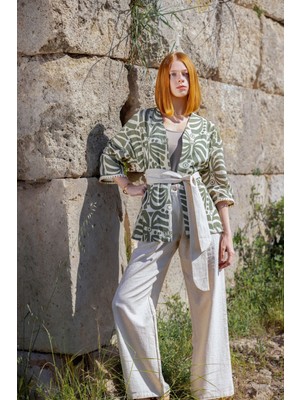 Arinna Otantik Botanical Totem Kısa Kimono – Adaçayı