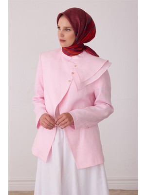 Belli Kırmızı Turuncu Geometrik Desen %100 Twill Ipek Eşarp 4423-81