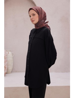 Belli Fresh Çizgili Desen Kırmızı Modal Eşarp 2102 - 07