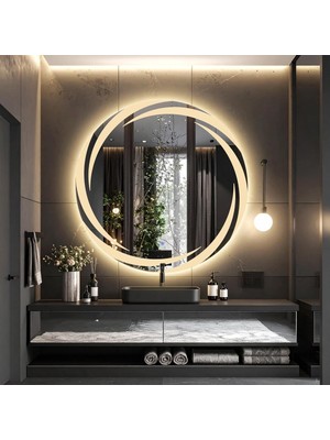 Whirilwind Led'li Lazer Kumlamalı Lavabo & Banyo Aynası (Dokunmatik Sensörlü) Günışığı LED 60 x 55