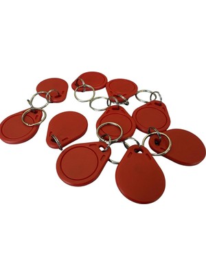 Yarongtech 13.56MHZ Uıd Değiştirilebilir Keyfobs Token Nfc Etiketi Yeniden Yazılabilir Rfıd Yazılabilir Erişim Kontrol Anahtar Kartı Kopyalama/klon Kartı (10'lu Paket) (Kırmızı)
